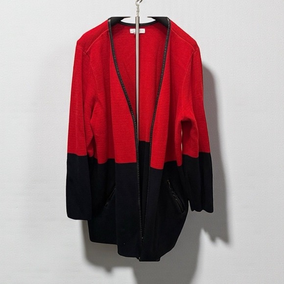 Charter Club Red and Black Warm,‎ Classy Sweater Cardigan - Picture 2 of 11
